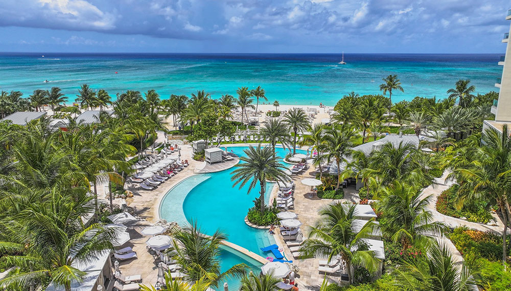Aerial view of Seafire pool and surrounding area