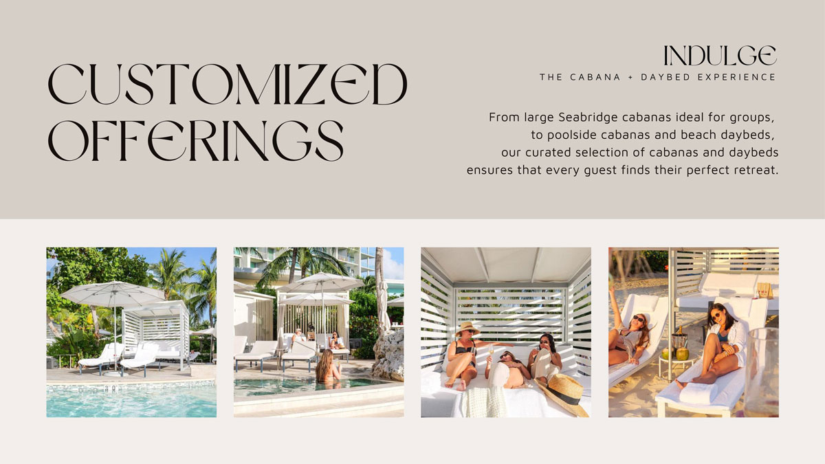 Cabana + Daybed Experience brochure
